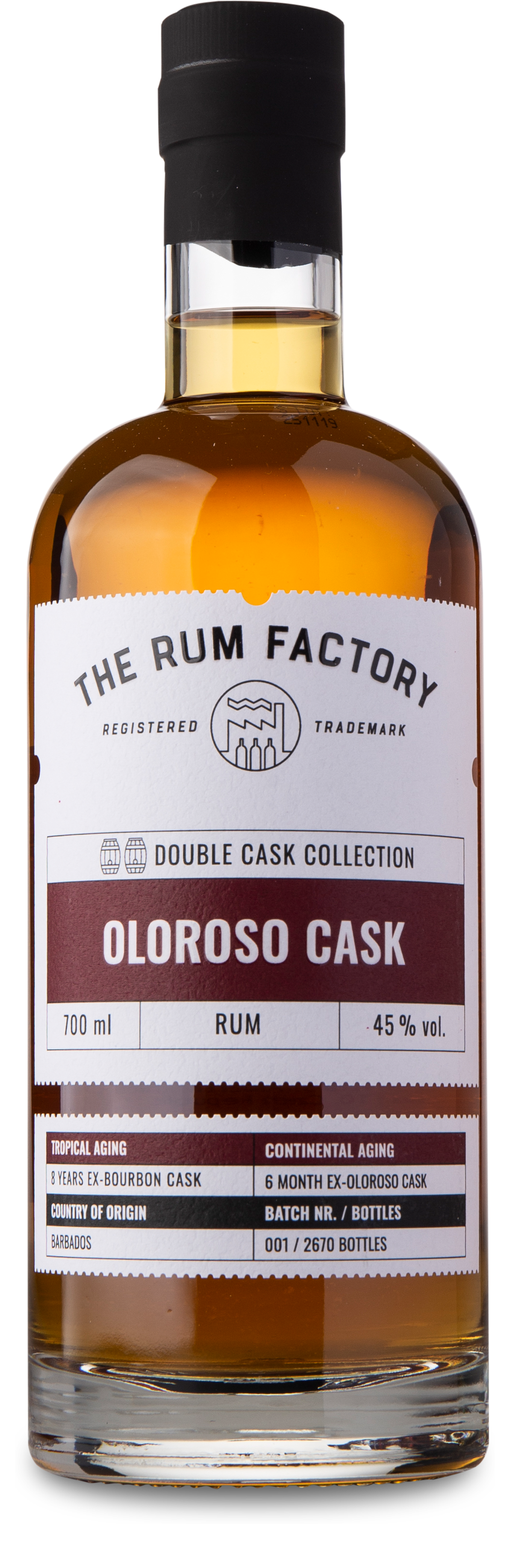 The Rum Factory Oloroso Cask Barbados 45%, 70 cl, The Rum Factory